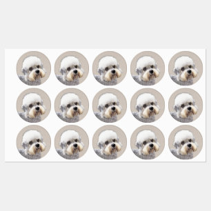 Étiquettes Dandie Dinmont Terrier Peinture Chien Art original