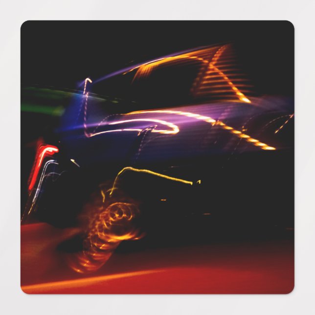 Étiquettes danse de voiture violette (Design 1)