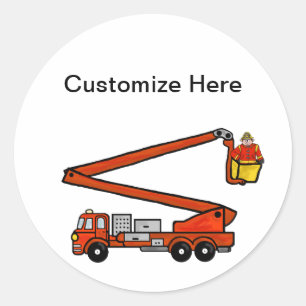 Étiquettes d'autocollant de camion de seau de feu