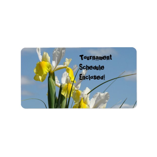 Étiquettes d'autocollants de calendrier de tournoi (Devant)