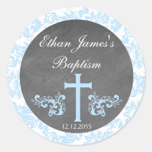 Étiquettes d'autocollants de faveur de baptême d