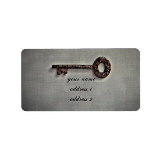 Étiquettes de adresse à clé antique