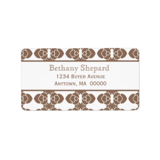 Étiquettes de adresse Art déco Damask