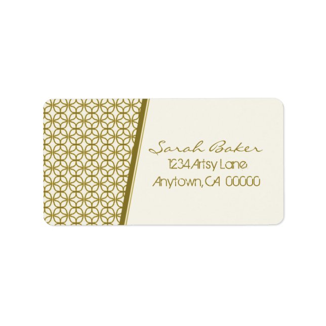 Étiquettes de adresse Art Déco Fab (Devant)