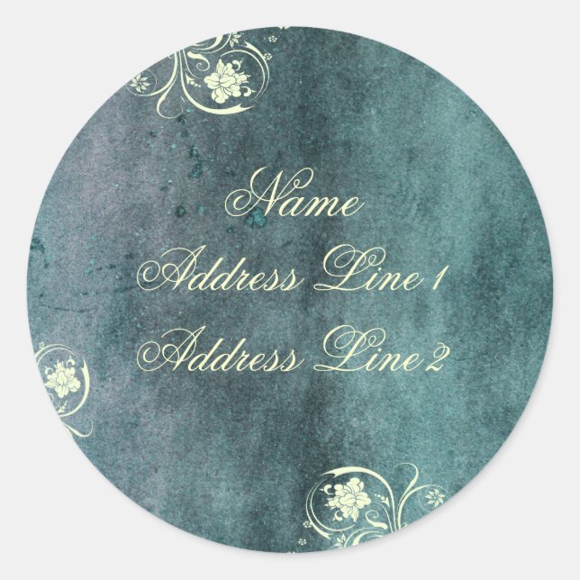 Étiquettes de adresse bleu Décan urbain (Devant)