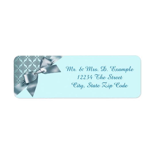Étiquettes de adresse bleus turquoises de retour