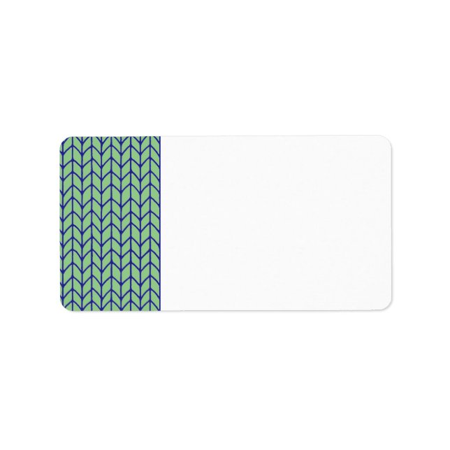 ÉTIQUETTES DE ADRESSE BLUE GREEN KNIT (Devant)