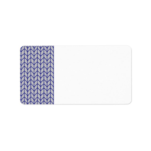 ÉTIQUETTES DE ADRESSE BLUE GREY KNIT (Devant)