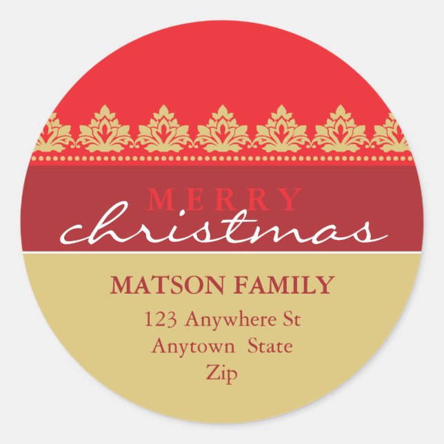 ÉTIQUETTES DE ADRESSE BRILLANTS :: joliment bordé  (Devant)