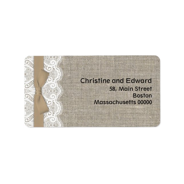 Étiquettes de adresse Brown de la ceinture et de l (Devant)
