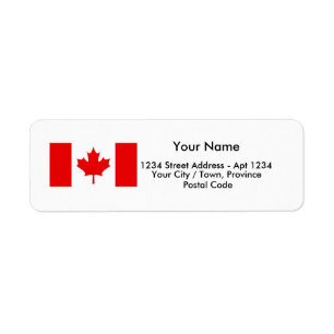 Étiquettes de adresse CANADIENS de DRAPEAU