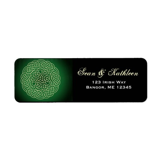 Étiquettes de adresse celtiques irlandais de noeud