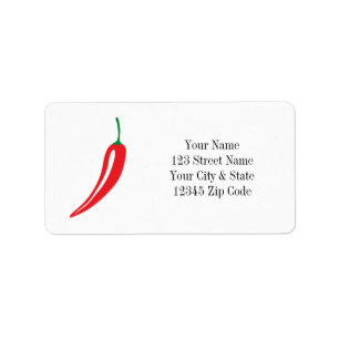 Étiquettes de adresse chauds de poivre de piment