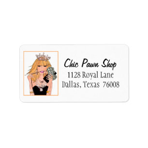 Étiquettes de adresse chics de boutique de prête