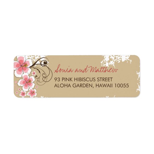 Étiquettes de adresse chics de mariage de ketmie