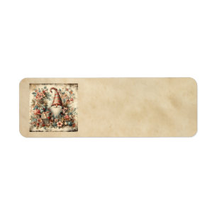 Étiquettes de adresse classiques de Noël Gnome