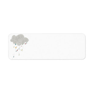Étiquettes de adresse colorés de retour de nuage