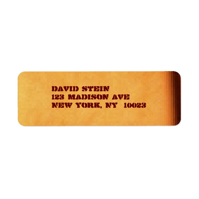 étiquettes de adresse d'accent Brown / crayon (Devant)