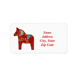 Étiquettes de adresse Dala Horse
