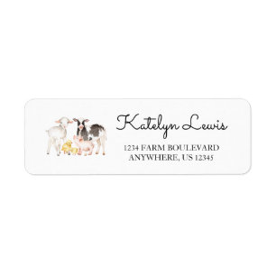 Étiquettes de adresse d'animaux de ferme