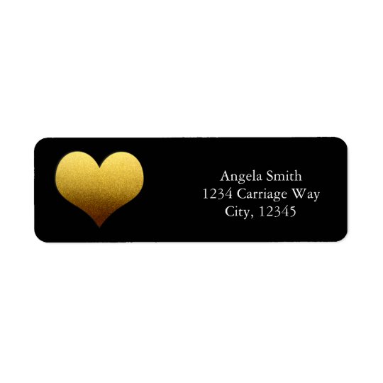 Étiquettes de adresse d'autocollant de coeur de