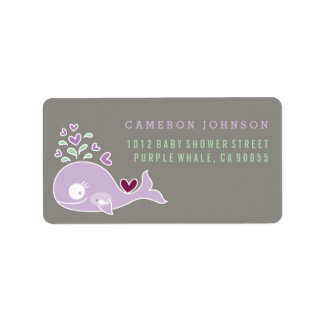 Étiquettes de adresse de Baby shower de baleines e