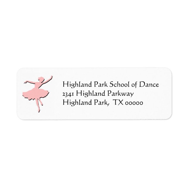 Étiquettes de adresse de Ballerina (Devant)