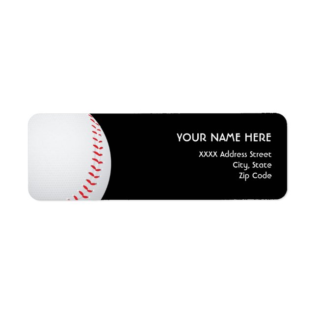 Étiquettes de adresse de baseball (Devant)