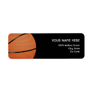 Étiquettes de adresse de basket-ball