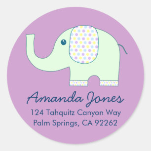 Étiquettes de adresse de bébés éléphants