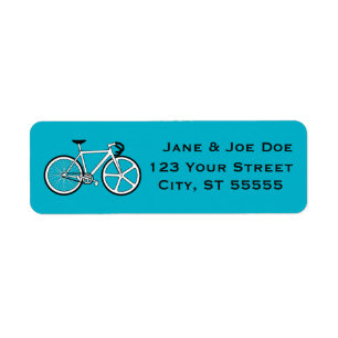 Étiquettes de adresse de bicyclette
