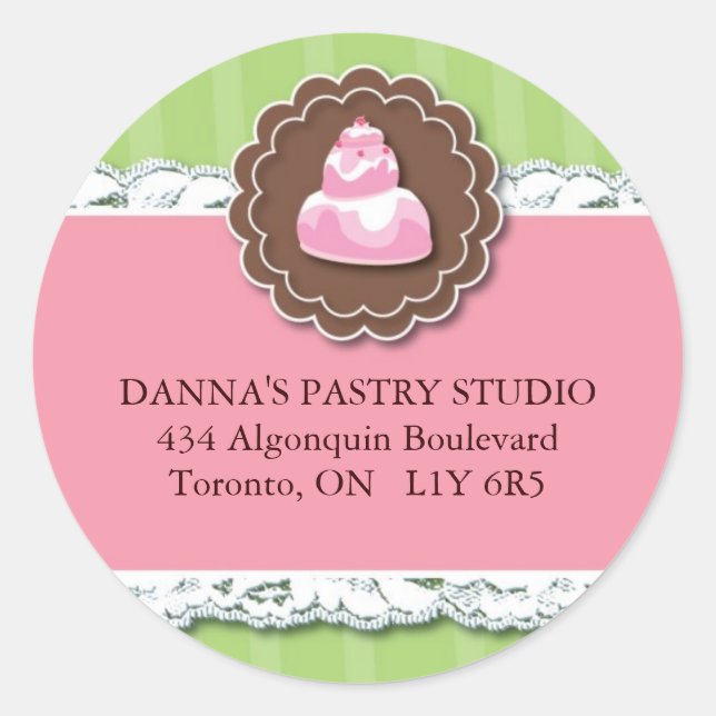 Étiquettes de adresse de boulangerie (Devant)
