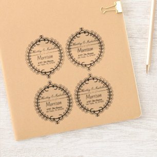 Étiquettes de adresse de calligraphie claire pers
