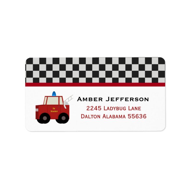 Étiquettes de adresse de camion de jouets (Devant)
