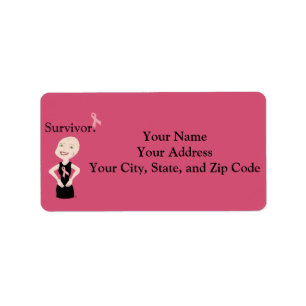 Étiquettes de adresse de cancer du sein de