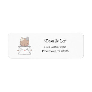 Étiquettes de adresse de chat, Stickers d'adresse