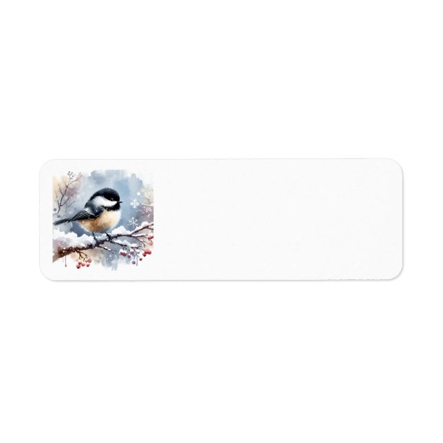 Étiquettes de adresse de chickadee (Devant)
