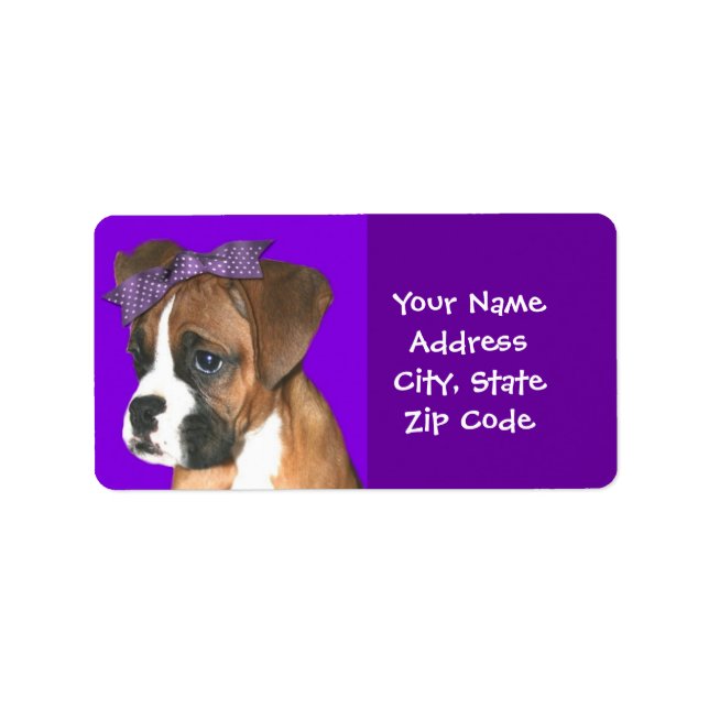 Étiquettes de adresse de chiot (Devant)