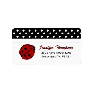 Étiquettes de adresse de coccinelle