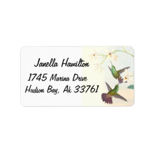 Étiquettes de adresse de colibris de Goulds