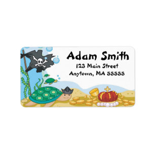 Étiquettes de adresse de créatures de mer de