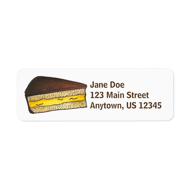 Étiquettes de adresse de dessert à la crème de Bos (Devant)