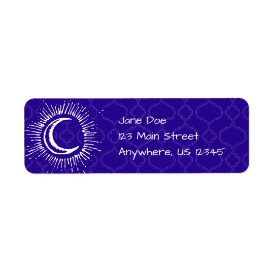 Étiquettes de adresse de expédition de "lune"