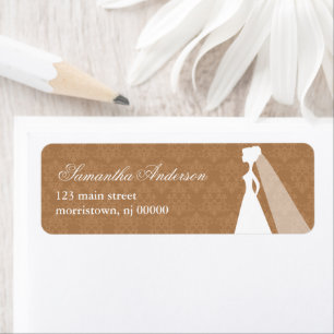 Étiquettes de adresse de Fête des mariées de modèl