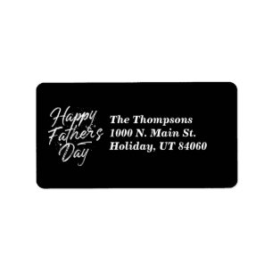 Étiquettes de adresse de fête des pères/de reto