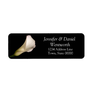 Étiquettes de adresse de fleurs Blanc Calla Lily