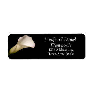 Étiquettes de adresse de fleurs Blanc Calla Lily