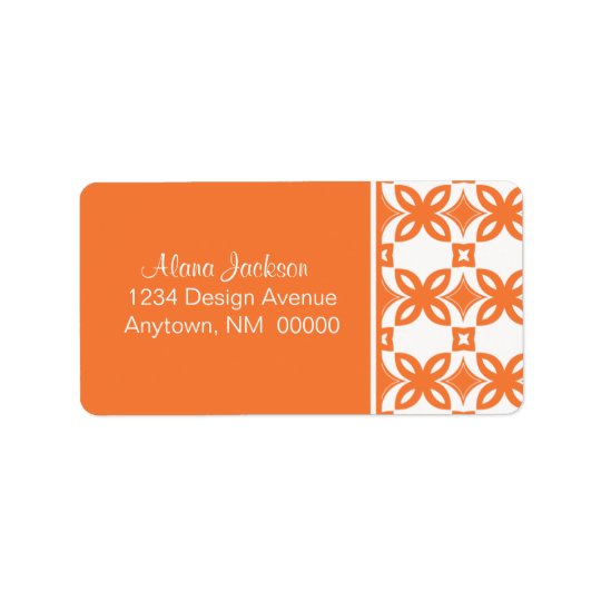 Étiquettes de adresse de fleurs d'art déco