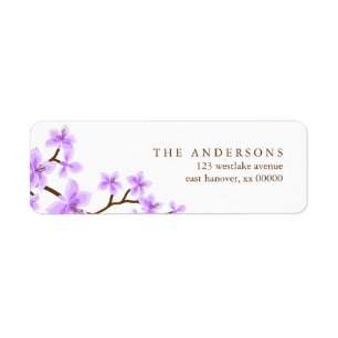 Étiquettes de adresse de fleurs de cerisiers de la