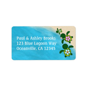 Étiquettes de adresse de Honu 02B de baby shower